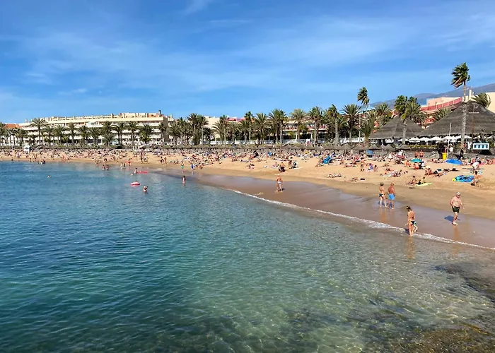 Colon Ii With Aircon, Pool Bar, Beachside - Playa De Americas Apartman *