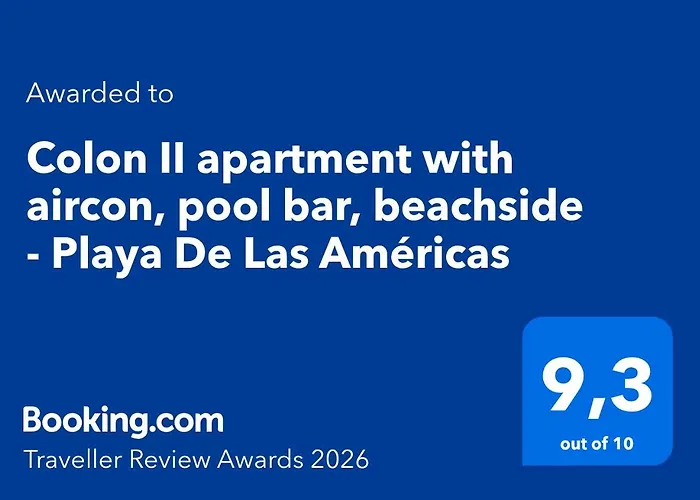 Apartman Colon Ii With Aircon, Pool Bar, Beachside - Playa De Americas Arona