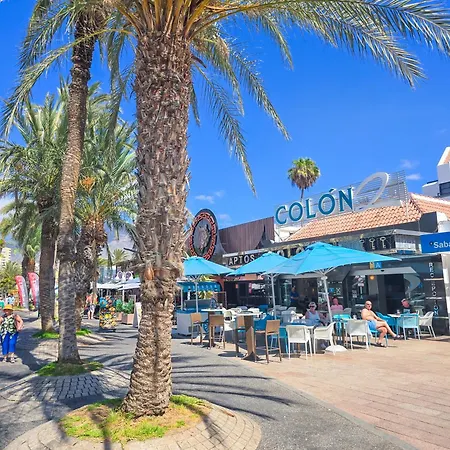 Colon Ii With Aircon, Pool Bar, Beachside - Playa De Americas 아로나