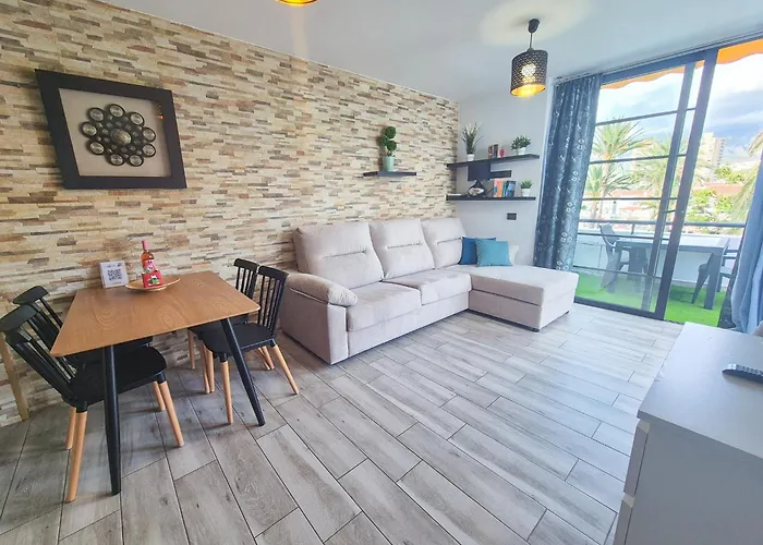 公寓 Colon Ii With Aircon, Pool Bar, Beachside - Playa De Americas *